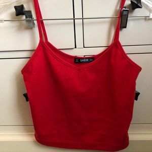 Shein bright red tank top